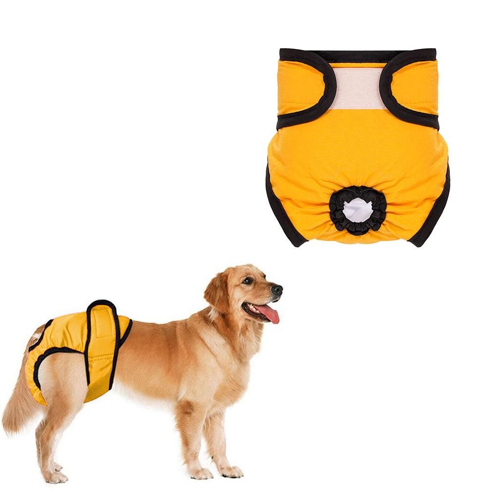 Washable Female Pet Nappy Diaper Dog Cat Physiological Pants Yellow - XL - view 7