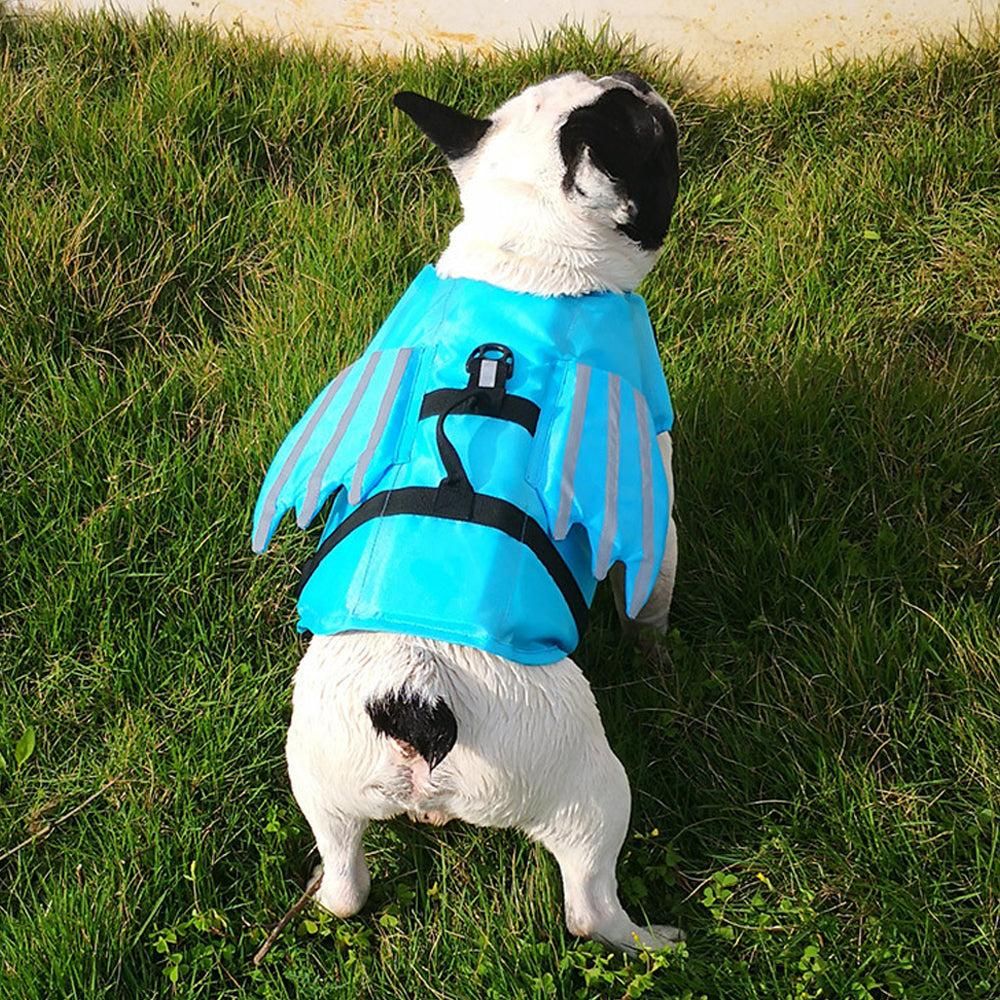 Dog Life Jacket Wings Pet Life Vest Adjustable Dog Flotation Swim Vest Blue - XS - view 4