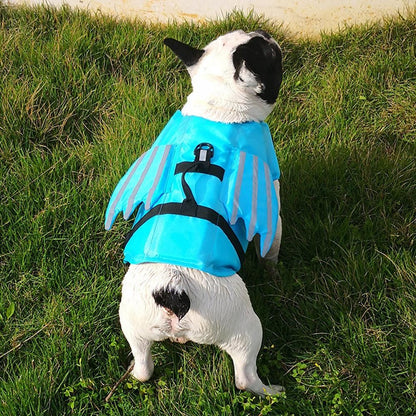 Dog Life Jacket Wings Pet Life Vest Adjustable Dog Flotation Swim Vest Blue - XS - view 4