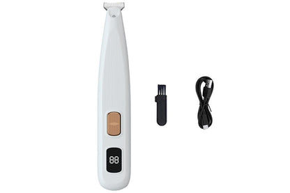 Dog Paw Trimmer with LED Light Rechargeable Pet Hair Clippers for Small Dogs Cats White - view 7