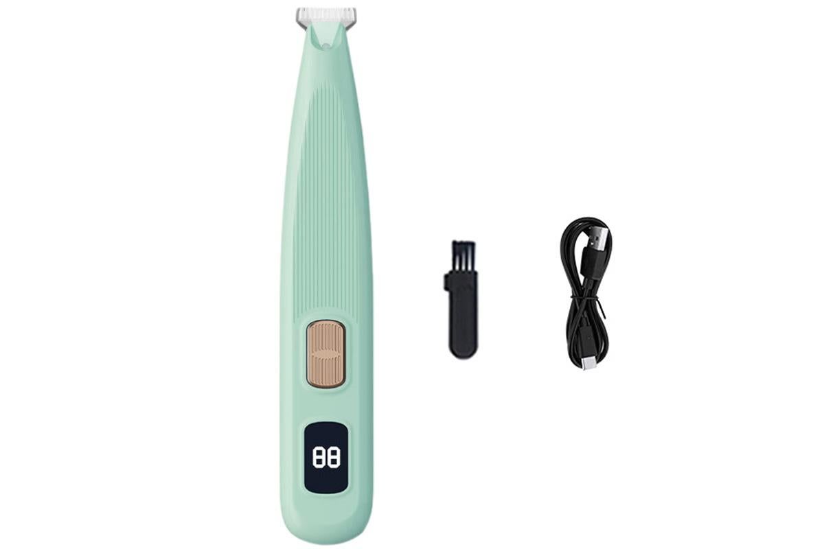 Dog Paw Trimmer with LED Light Rechargeable Pet Hair Clippers for Small Dogs Cats White - view 8
