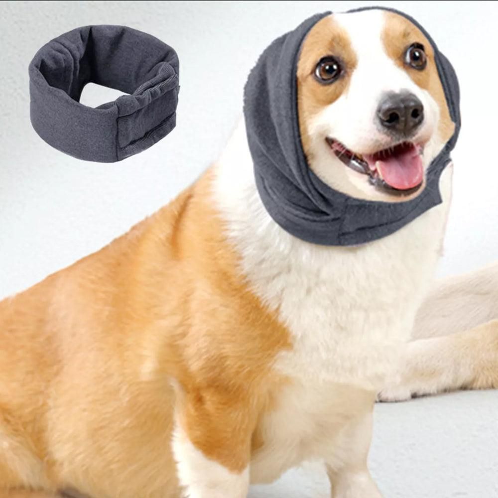 Dog Calming Ear Wraps Ear Protection Cover Pet Dog Head Muff Dark Gray - S - view 4