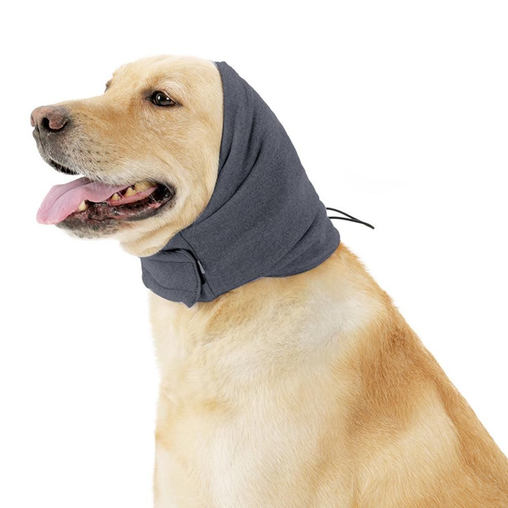 Dog Calming Ear Wraps Ear Protection Cover Pet Dog Head Muff Dark Gray - S - view 5