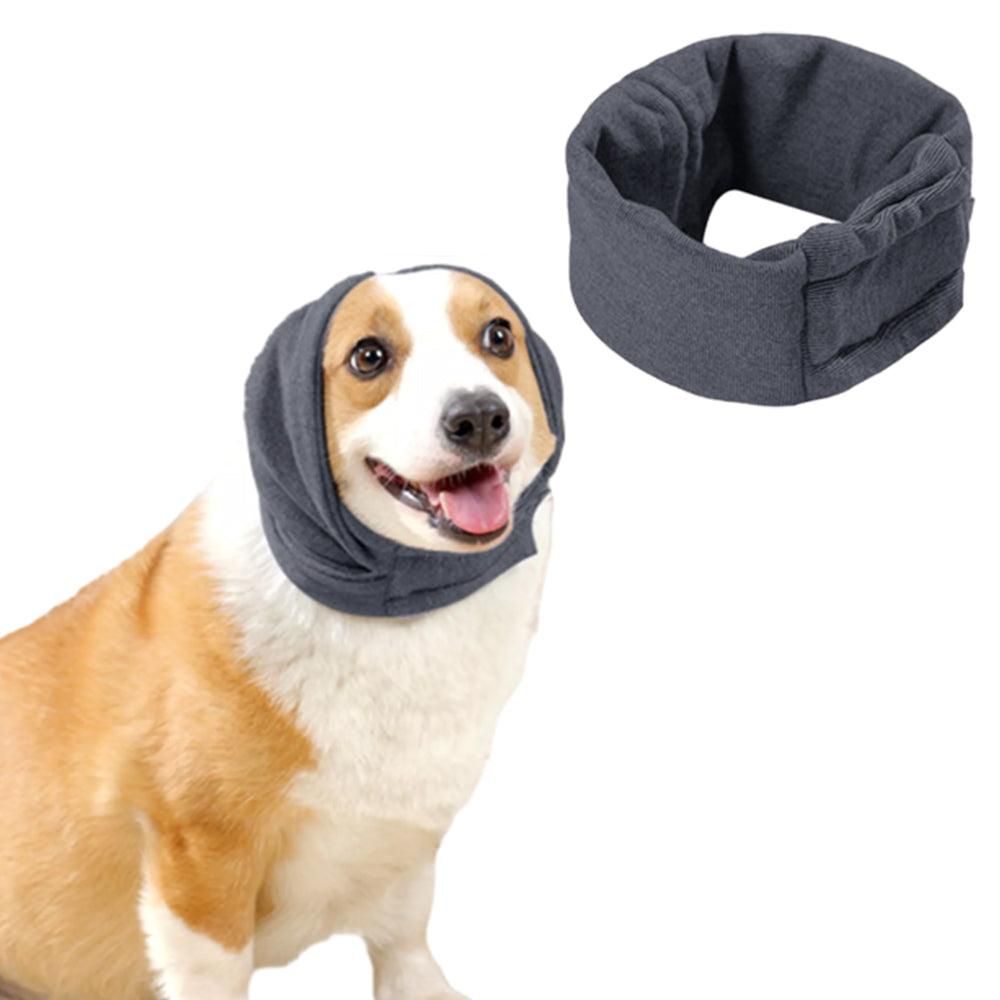 Dog Calming Ear Wraps Ear Protection Cover Pet Dog Head Muff Dark Gray - S - view 8