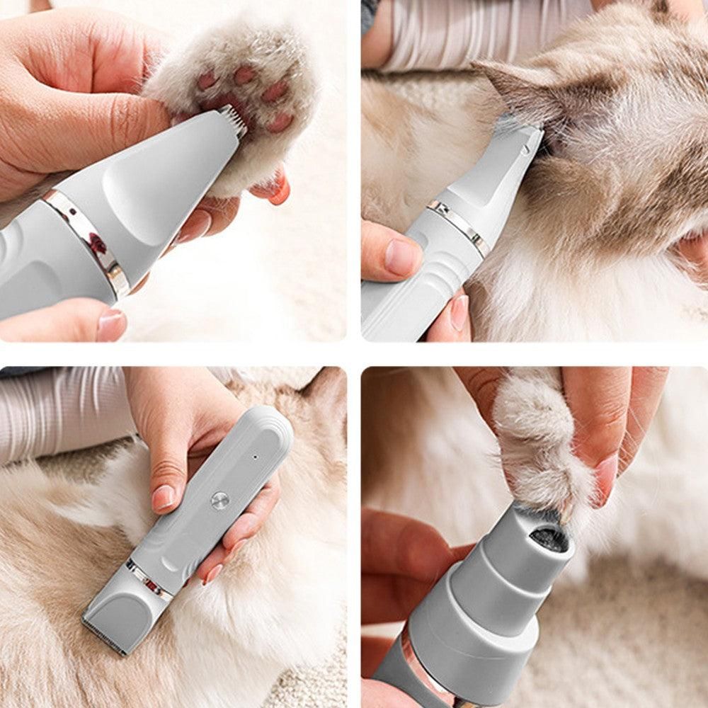 4-in-1 Dog Hair Clipper Dog Paw Trimmer Dog Grooming Kit White - view 3