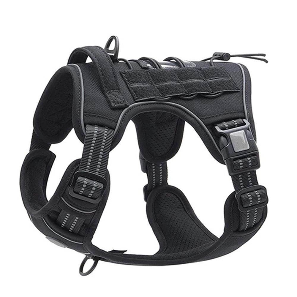 No-Pull Training Dog Harness Adjustable Reflective Pet Training Vest Easy Control M -Black - view 2