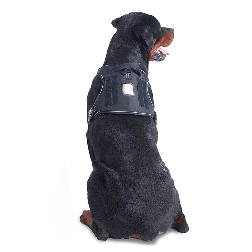 No-Pull Training Dog Harness Adjustable Reflective Pet Training Vest Easy Control M -Black - view 3