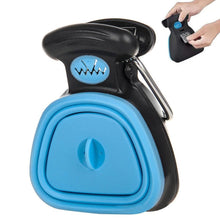 Handheld Foldable Pet Pooper Scooper - Easy Poop Pickup and Cleaner Blue