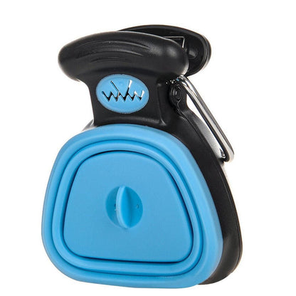 Handheld Foldable Pet Pooper Scooper - Easy Poop Pickup and Cleaner Blue - view 3