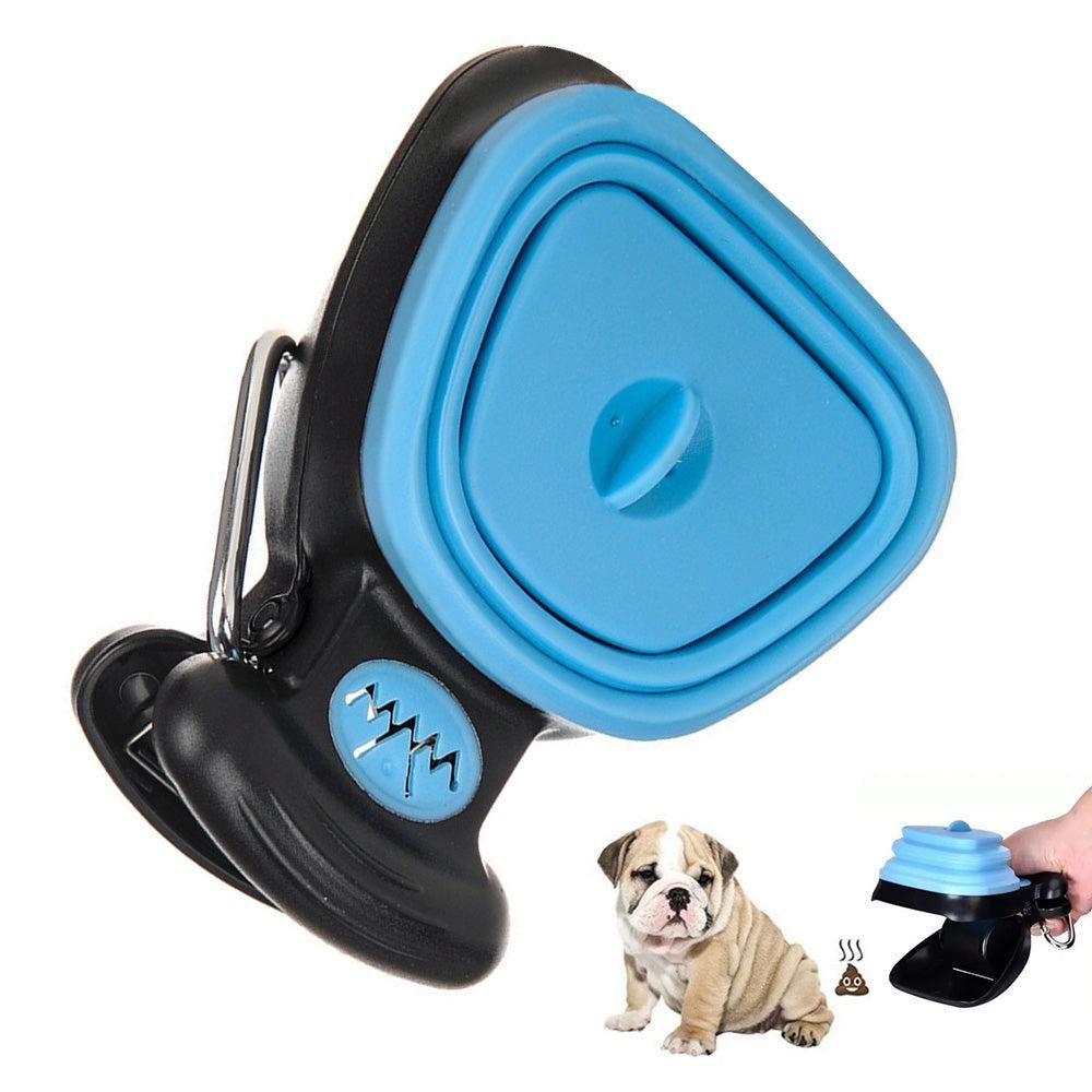 Handheld Foldable Pet Pooper Scooper - Easy Poop Pickup and Cleaner Blue - view 4