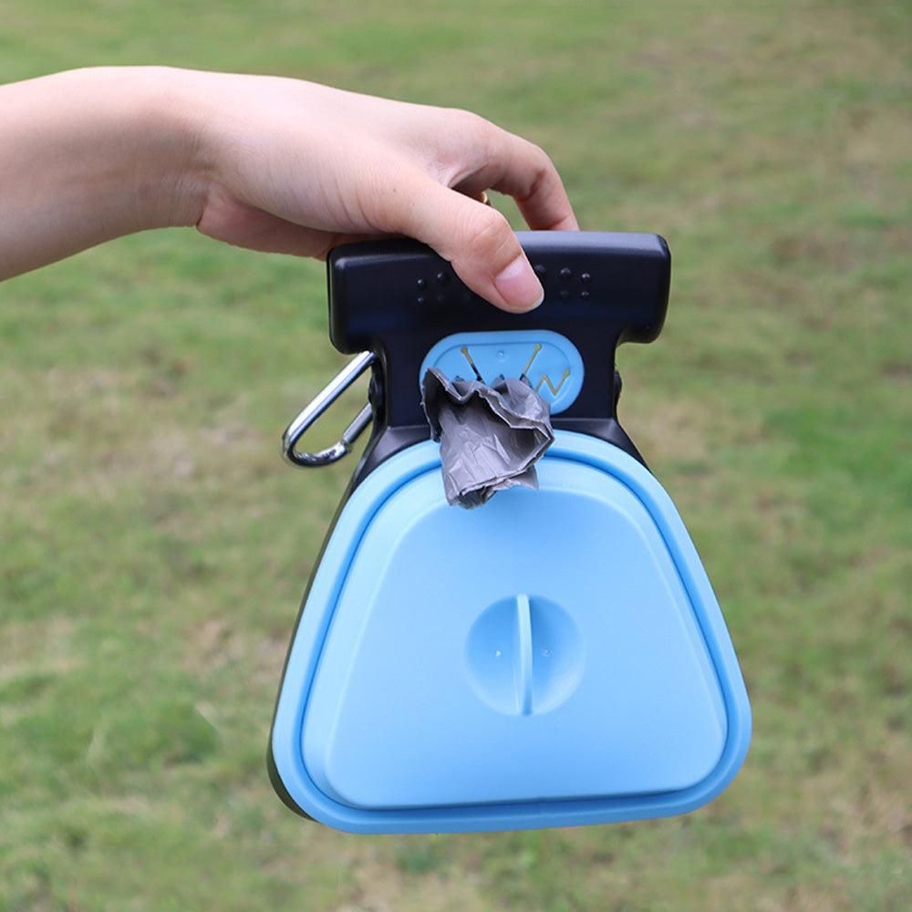 Handheld Foldable Pet Pooper Scooper - Easy Poop Pickup and Cleaner Blue - view 7