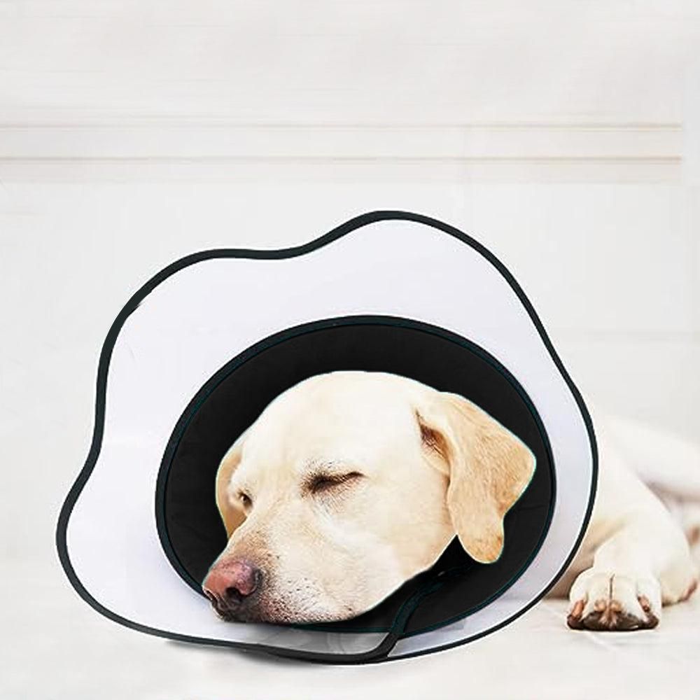Pet Dog Cone Collar Soft Neck Collar Adjustable Pet Elizabethan Collar Black - S - view 2