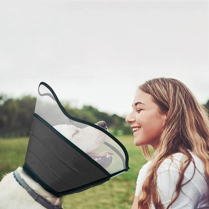 Pet Dog Cone Collar Soft Neck Collar Adjustable Pet Elizabethan Collar Black - S - view 3