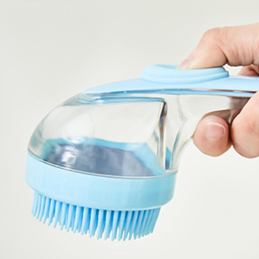 2-in-1 Pet Bath Brush with Built-in Shampoo Dispenser Dog Shampoo Bubble Maker Dog Cat Bathing Grooming Tool Blue - view 5