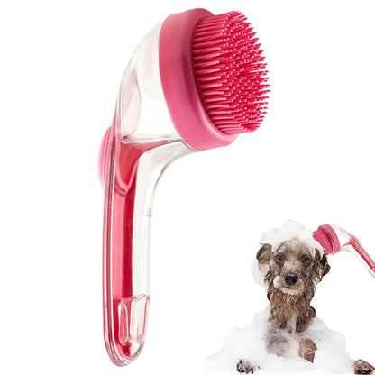 2-in-1 Pet Bath Brush with Built-in Shampoo Dispenser Dog Shampoo Bubble Maker Dog Cat Bathing Grooming Tool Blue - view 8