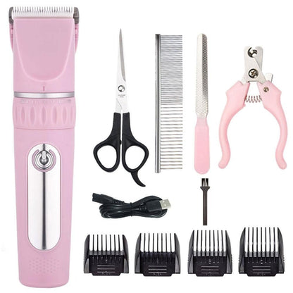 Electric Dog Cat Grooming Kit Cordless Pet Hair Shaver Scissors Clippers Trimmer White - view 4