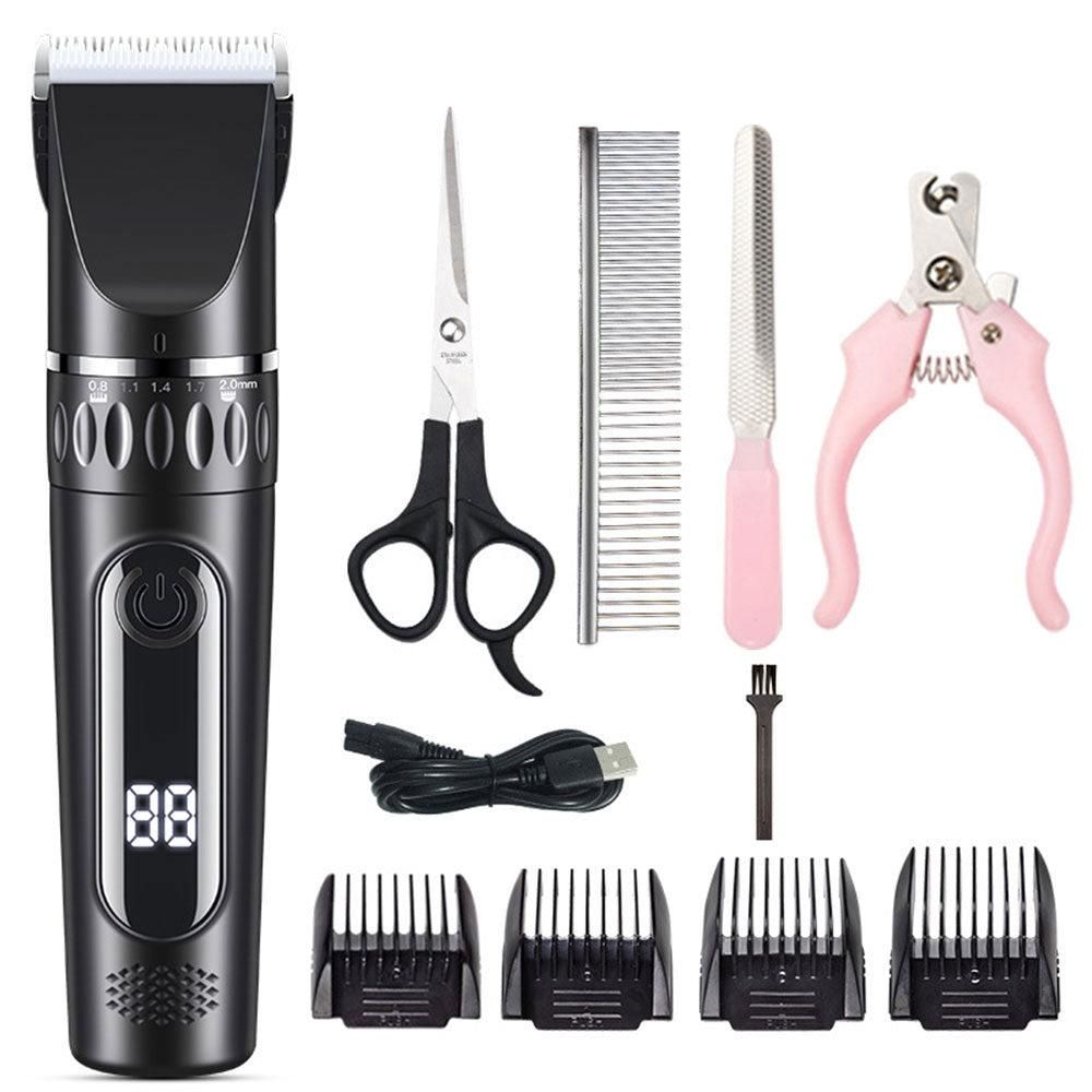 Electric Dog Cat Grooming Kit Cordless Pet Hair Shaver Scissors Clippers Trimmer White - view 5