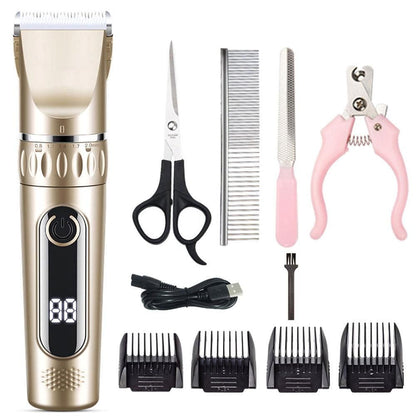 Electric Dog Cat Grooming Kit Cordless Pet Hair Shaver Scissors Clippers Trimmer White - view 6