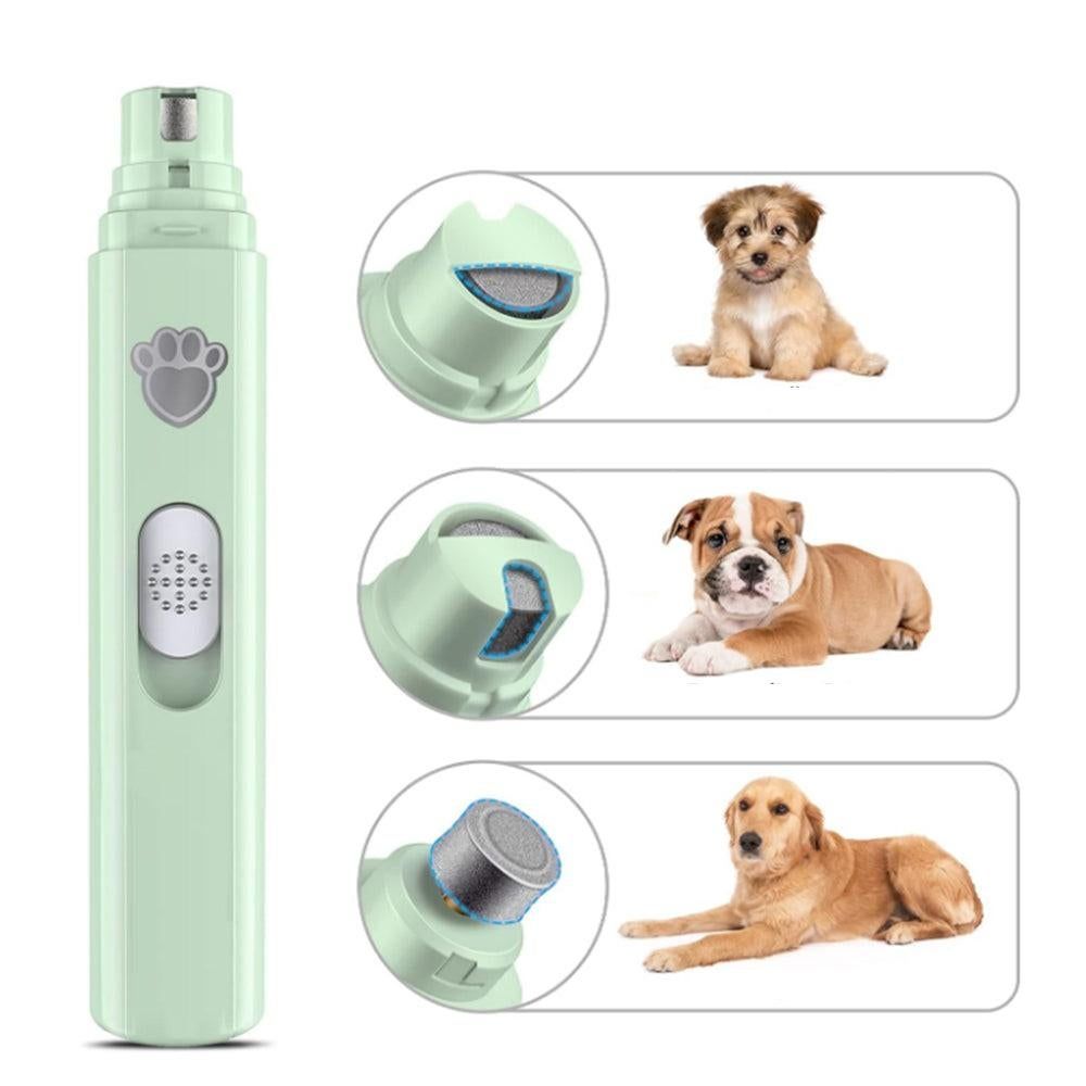 Pet Dog Electric Nail Grinder Rechargeable Nail Trimmers Clipper Green - view 2