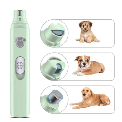 Pet Dog Electric Nail Grinder Rechargeable Nail Trimmers Clipper Green - view 2