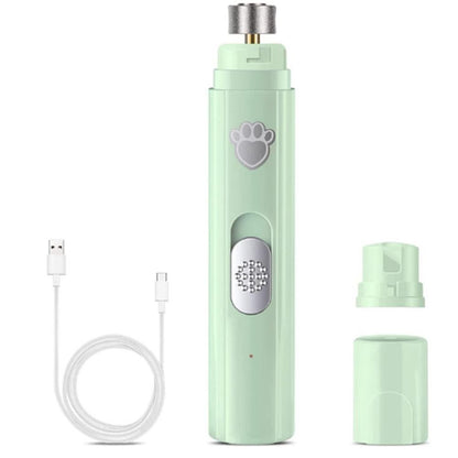Pet Dog Electric Nail Grinder Rechargeable Nail Trimmers Clipper Green - view 3
