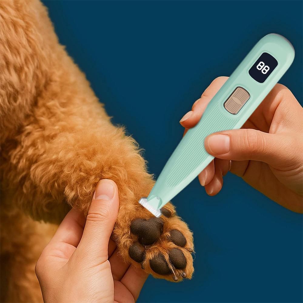 Cordless LED Dual-Speed Pet Paw Trimmer for Dogs & Cats Green - view 2