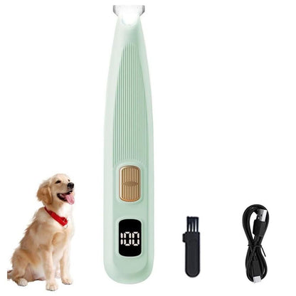 Cordless LED Dual-Speed Pet Paw Trimmer for Dogs & Cats Green - view 3