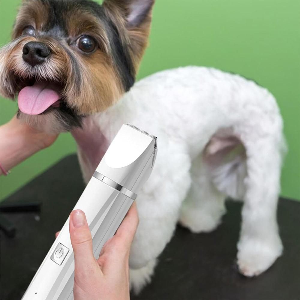 Pet Grooming Kit Cat Dog Clippers Pet Hair Trimmer Electric Shaver White - view 3