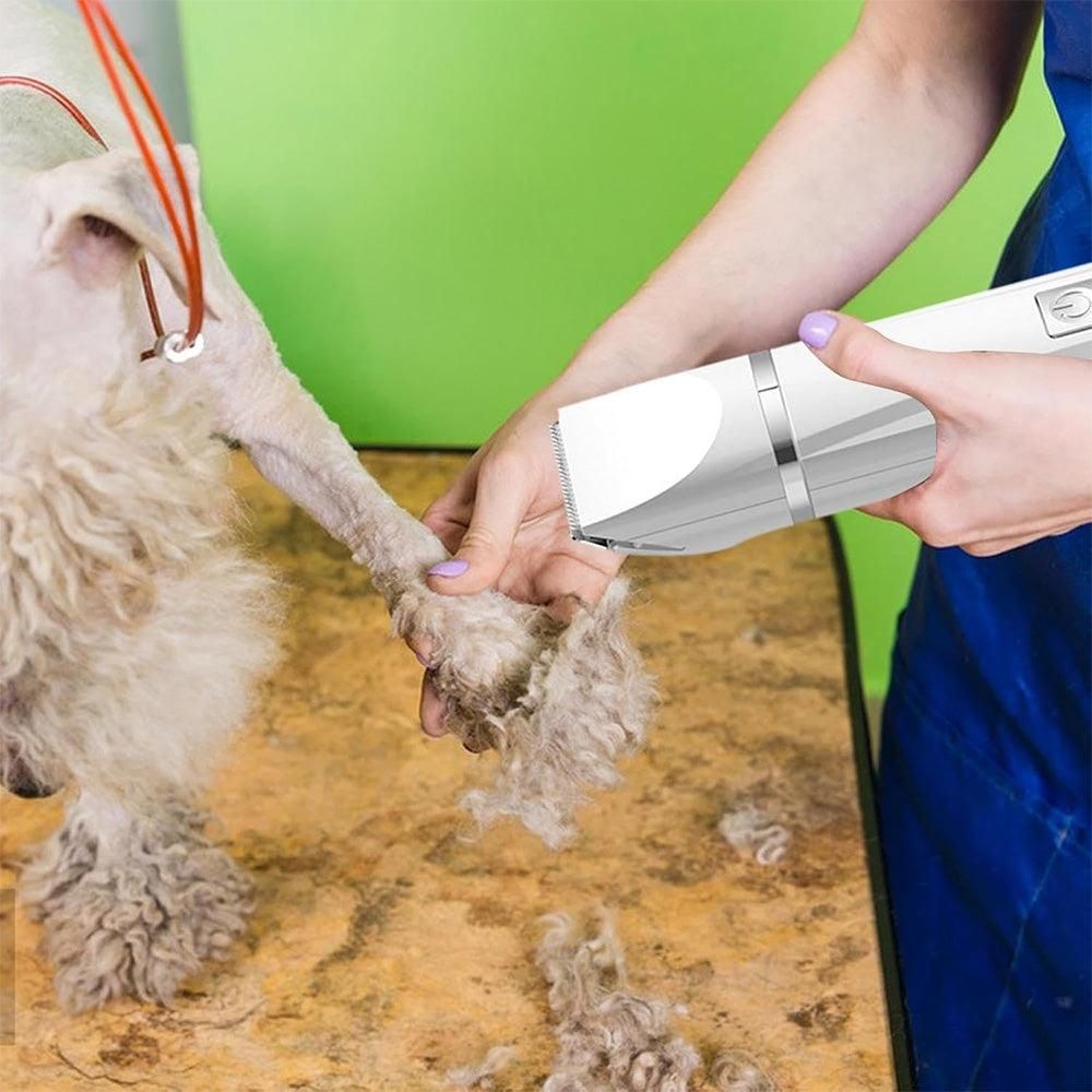 Pet Grooming Kit Cat Dog Clippers Pet Hair Trimmer Electric Shaver White - view 4