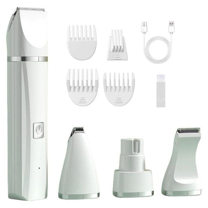 Pet Grooming Kit Cat Dog Clippers Pet Hair Trimmer Electric Shaver White - view 5