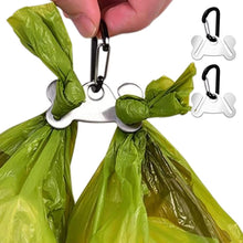 2PCS Metal Dog Poop Bag Holder Clips - Hands-Free Leash Attachment
