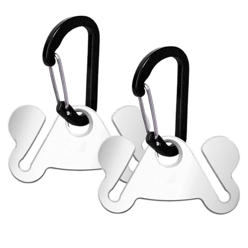 2PCS Metal Dog Poop Bag Holder Clips - Hands-Free Leash Attachment - view 2