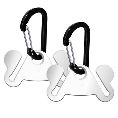 2PCS Metal Dog Poop Bag Holder Clips - Hands-Free Leash Attachment - view 2