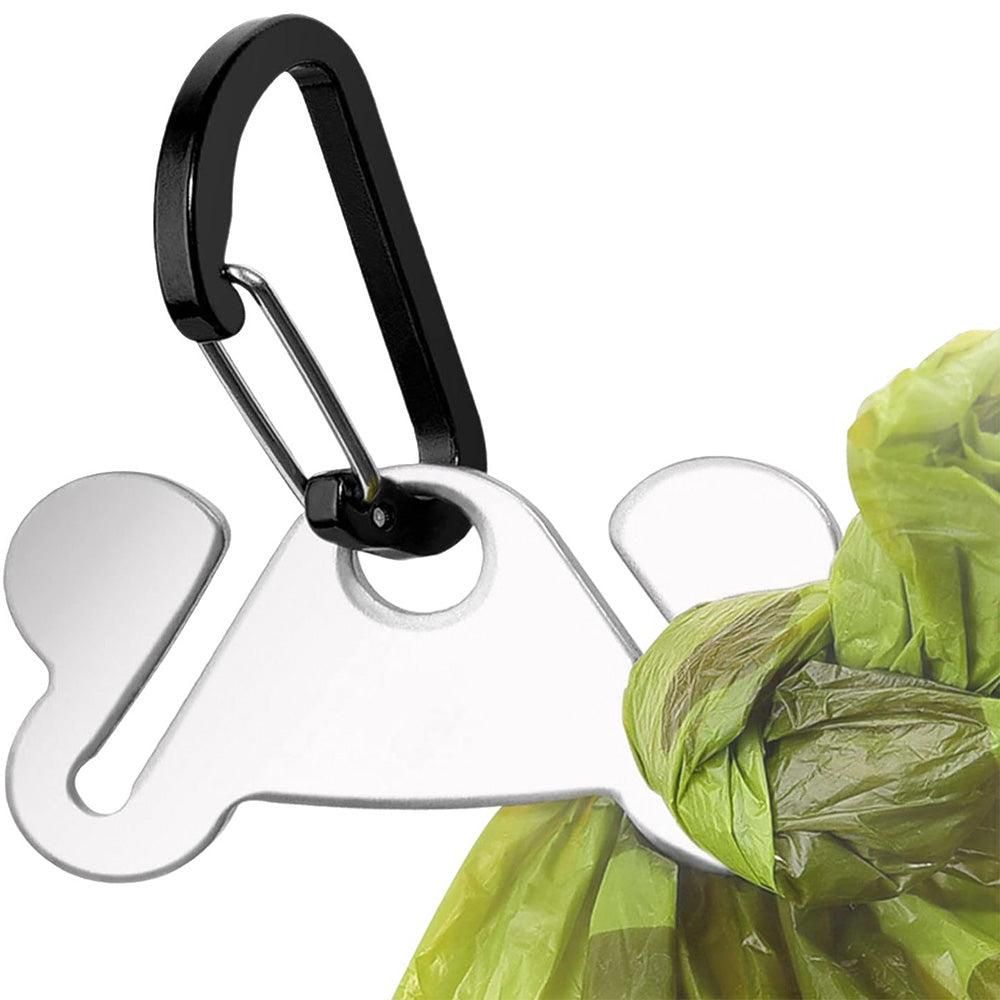 2PCS Metal Dog Poop Bag Holder Clips - Hands-Free Leash Attachment - view 5
