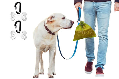2PCS Metal Dog Poop Bag Holder Clips - Hands-Free Leash Attachment - view 9