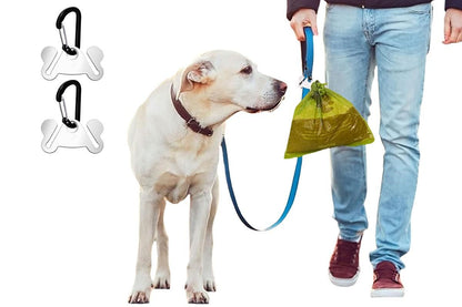 2PCS Metal Dog Poop Bag Holder Clips - Hands-Free Leash Attachment - view 10