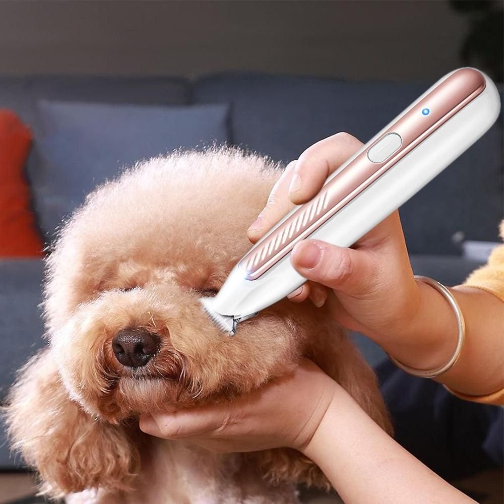 Pet Dog Paw Trimmer with LED Light Cordless Electric Pet Paw Grooming Clippers for Paws Ears Face Rump - view 2