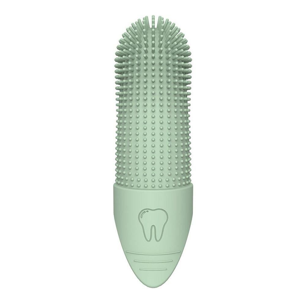 Silicone Pet Finger Toothbrush - Daily Teeth Cleaning for Cats and Dogs Green - view 5