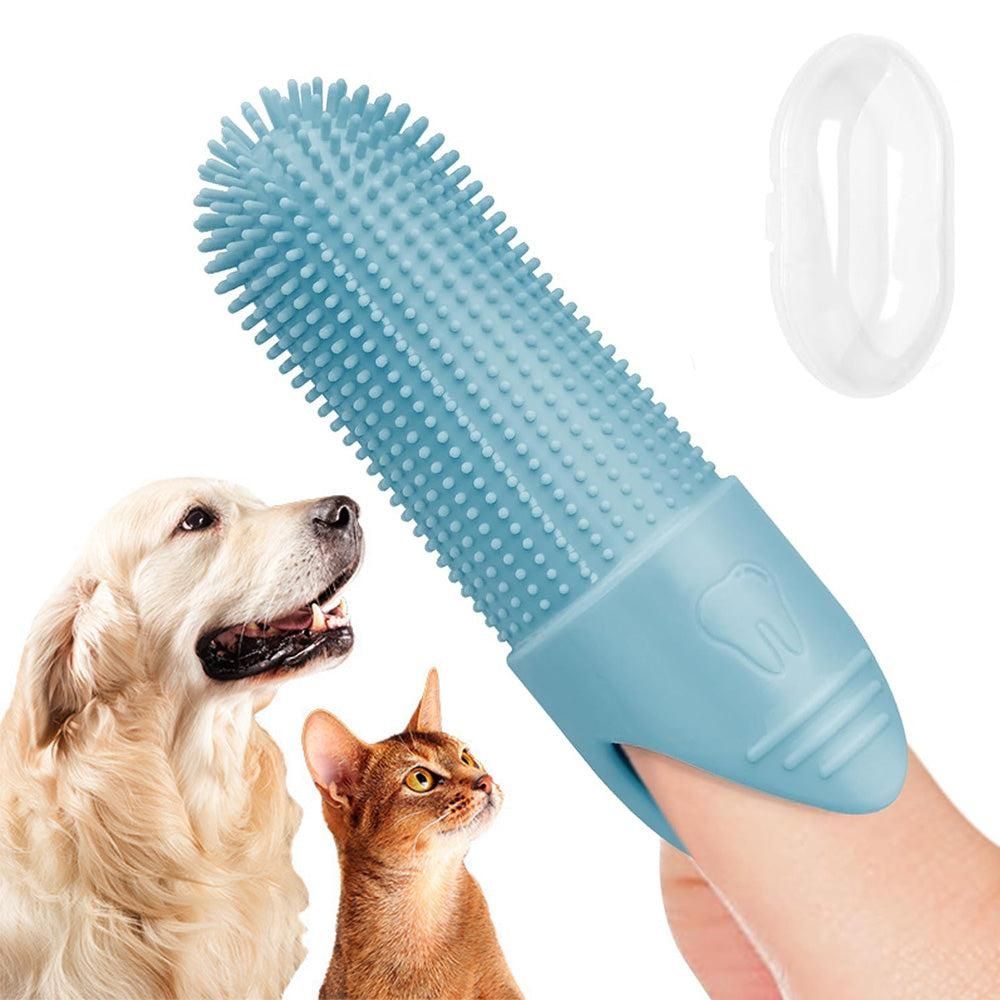 Silicone Pet Finger Toothbrush - Daily Teeth Cleaning for Cats and Dogs Green - view 10