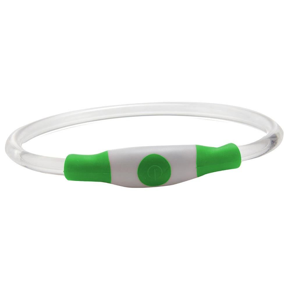 Light-Up Pet Dog Collars USB Rechargeable Pet Collar Adjustable Size Pet Collar Green - S - view 3
