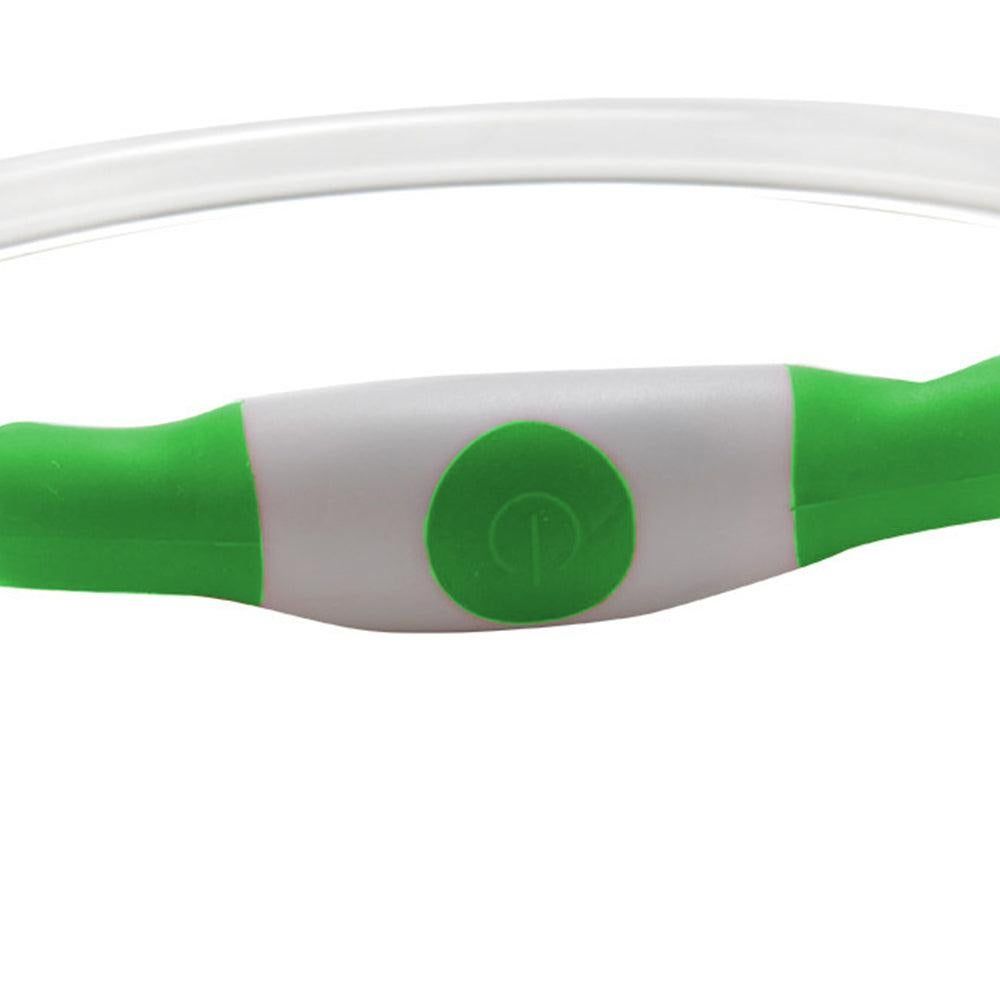 Light-Up Pet Dog Collars USB Rechargeable Pet Collar Adjustable Size Pet Collar Green - S - view 5