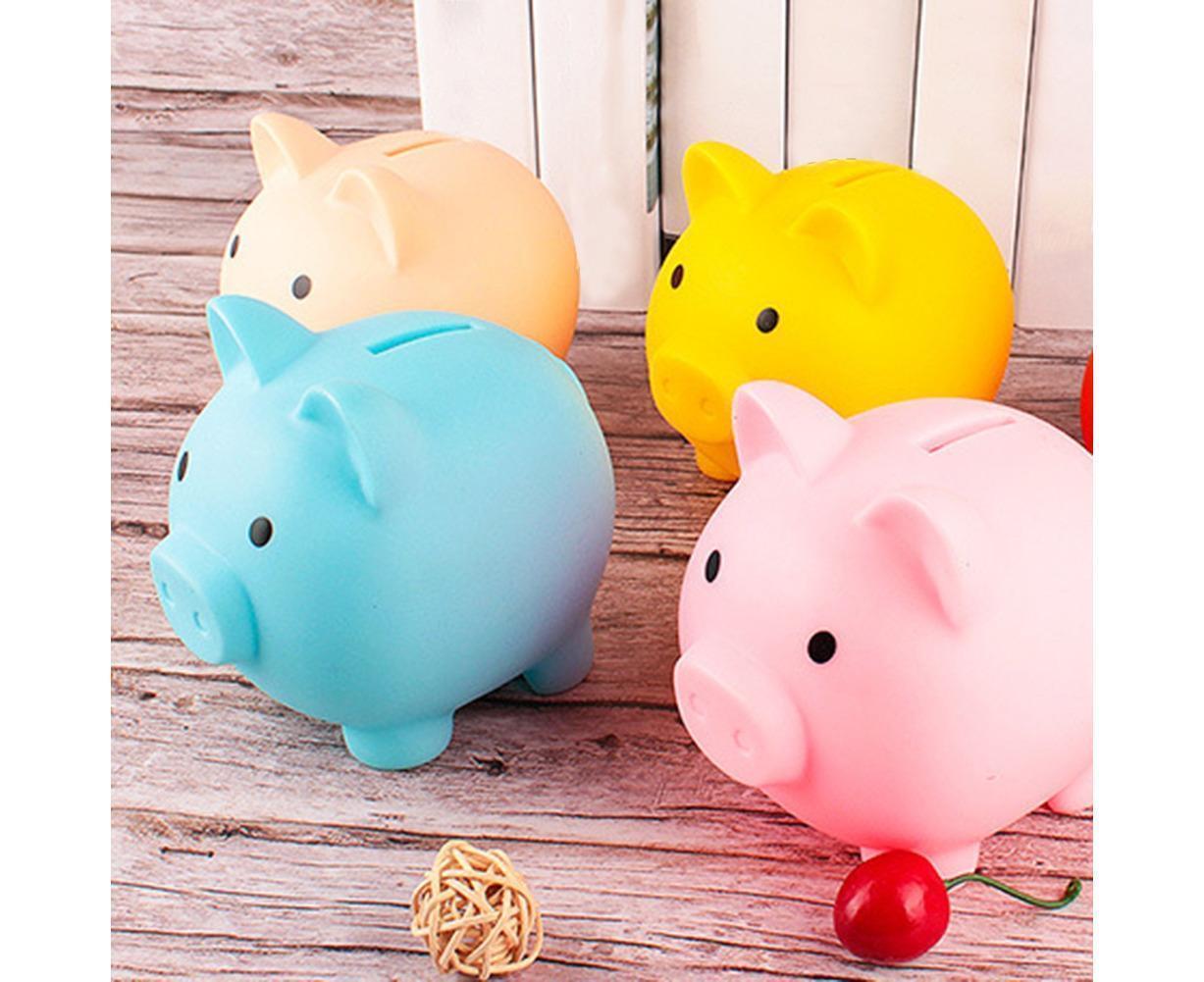 Christmas Cartoon Pig Shaped Money Saving Box Bank Coins Storage Case Home Decor-Yellow L - view 3