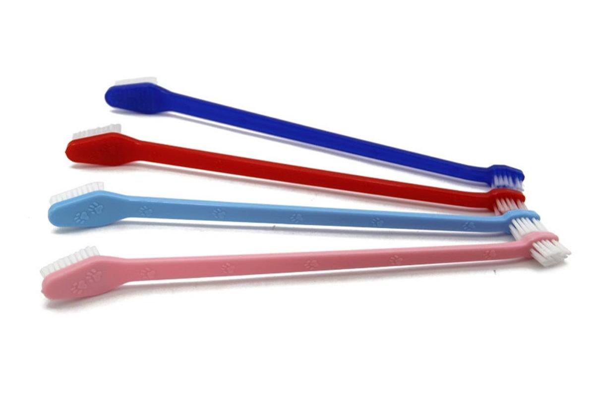 10 Pcs Pet Toothbrush Dual-End Long Handle for Dogs Cats - view 4