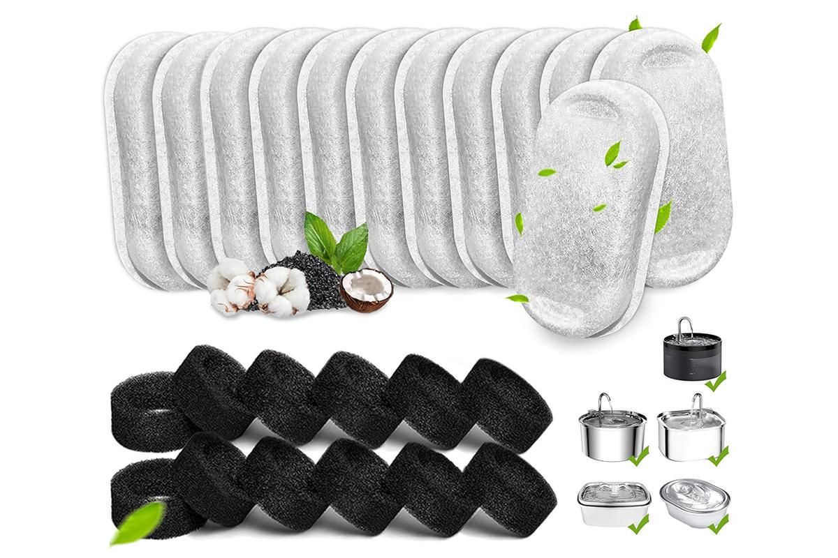 12 Sets Carbon Filters Water Fountain Replacement for Pet Dog Cat Water Drinking - view 9