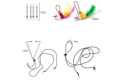 20Pcs Interactive Cat Wand Toys with Feather Replacements for Cats Play and Exercise - view 9