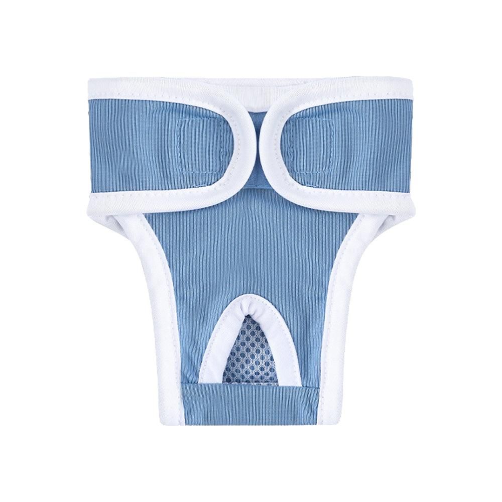 2pcs Dog Diapers Reusable Washable Nappy Wraps Panties for Pets Period Underpants-Blue 2XL - view 3