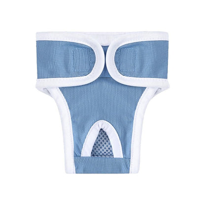 2pcs Dog Diapers Reusable Washable Nappy Wraps Panties for Pets Period Underpants-Blue 2XL - view 3