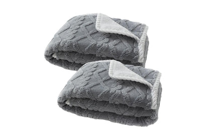 2pcs Pet Blanket for Couch Protection Water Resistance Cats Dogs Blanket for Furniture Protector-Grey S - view 2