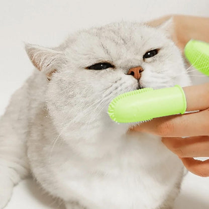 3Pcs Dog Toothbrush Double Finger Silicone Tooth Brushing Kit for Pet Dental Care - view 3
