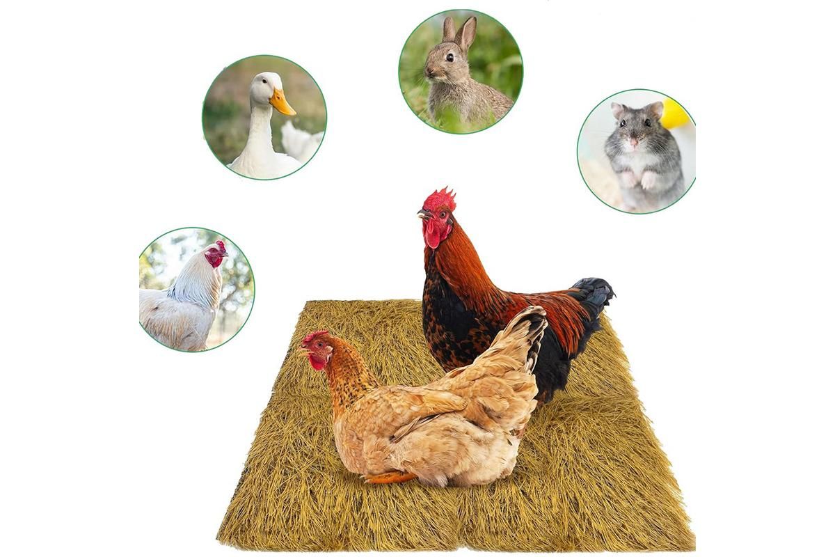 6Pcs Chicken Nesting Pads Artificial Grass Rug Carpet Washable Chicken Coop Bedding - view 10